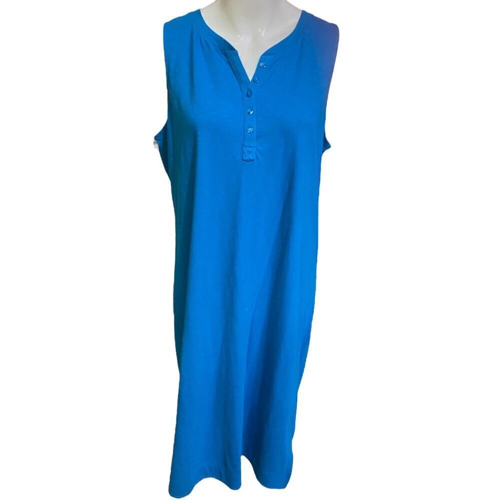 Chicos Sleeveless Henley Neckline Dress Size 2 (Size 12)